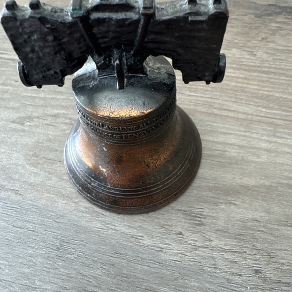 Other - Vintage Mini Replica Liberty Bell With Working Bell, Bronze Metal Pass‎ And Stow